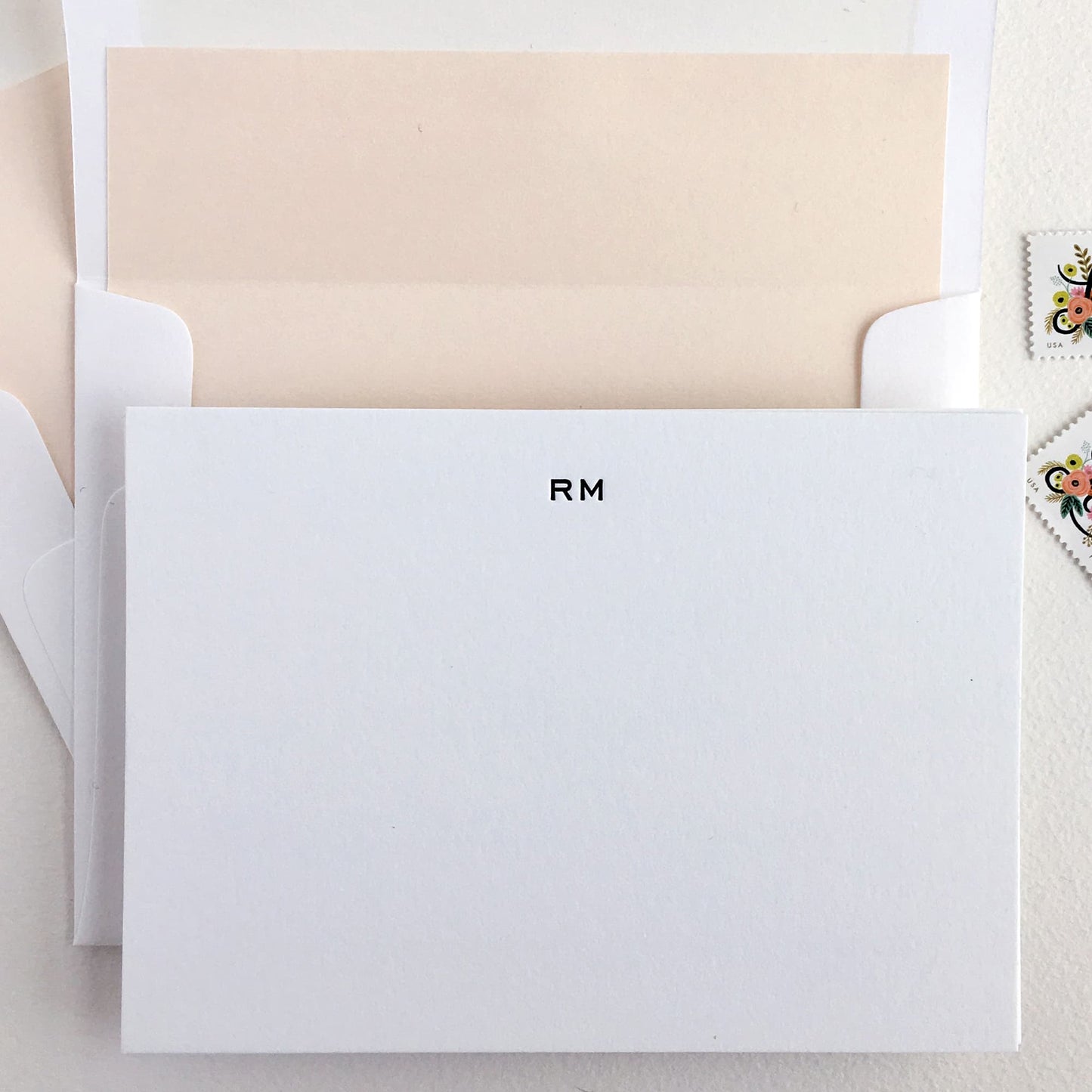 Minimalist Monogram Custom Note Cards