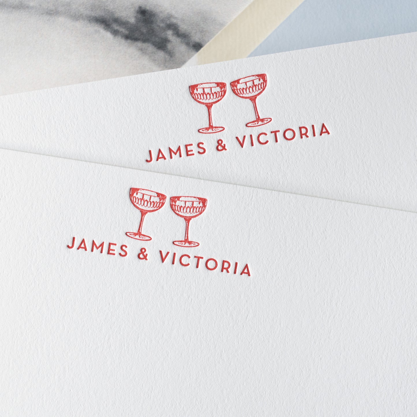 Illustrated Modern Custom Note Cards