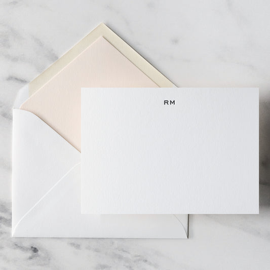 Minimalist Monogram Custom Note Cards