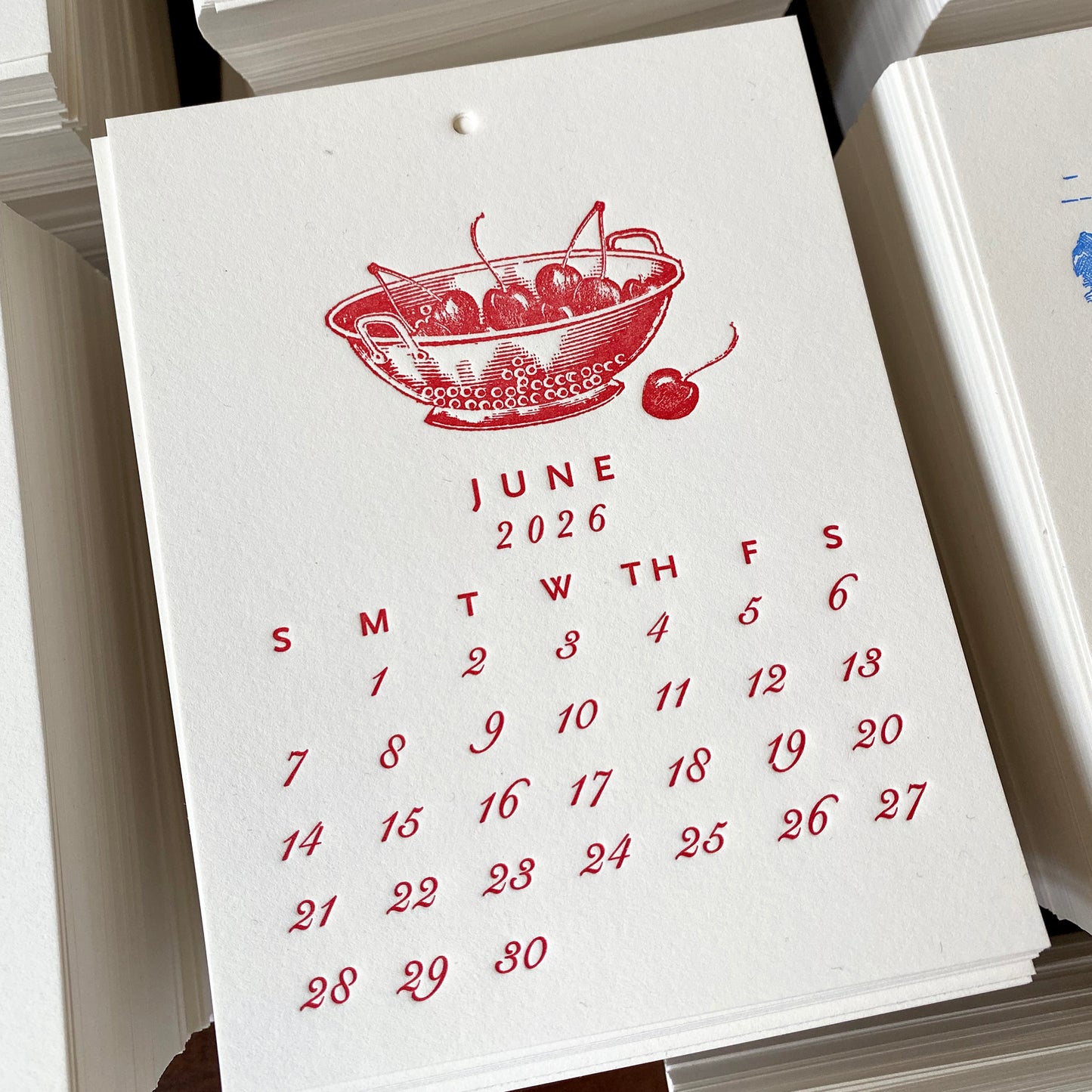 2026 Letterpress Printed Calendar