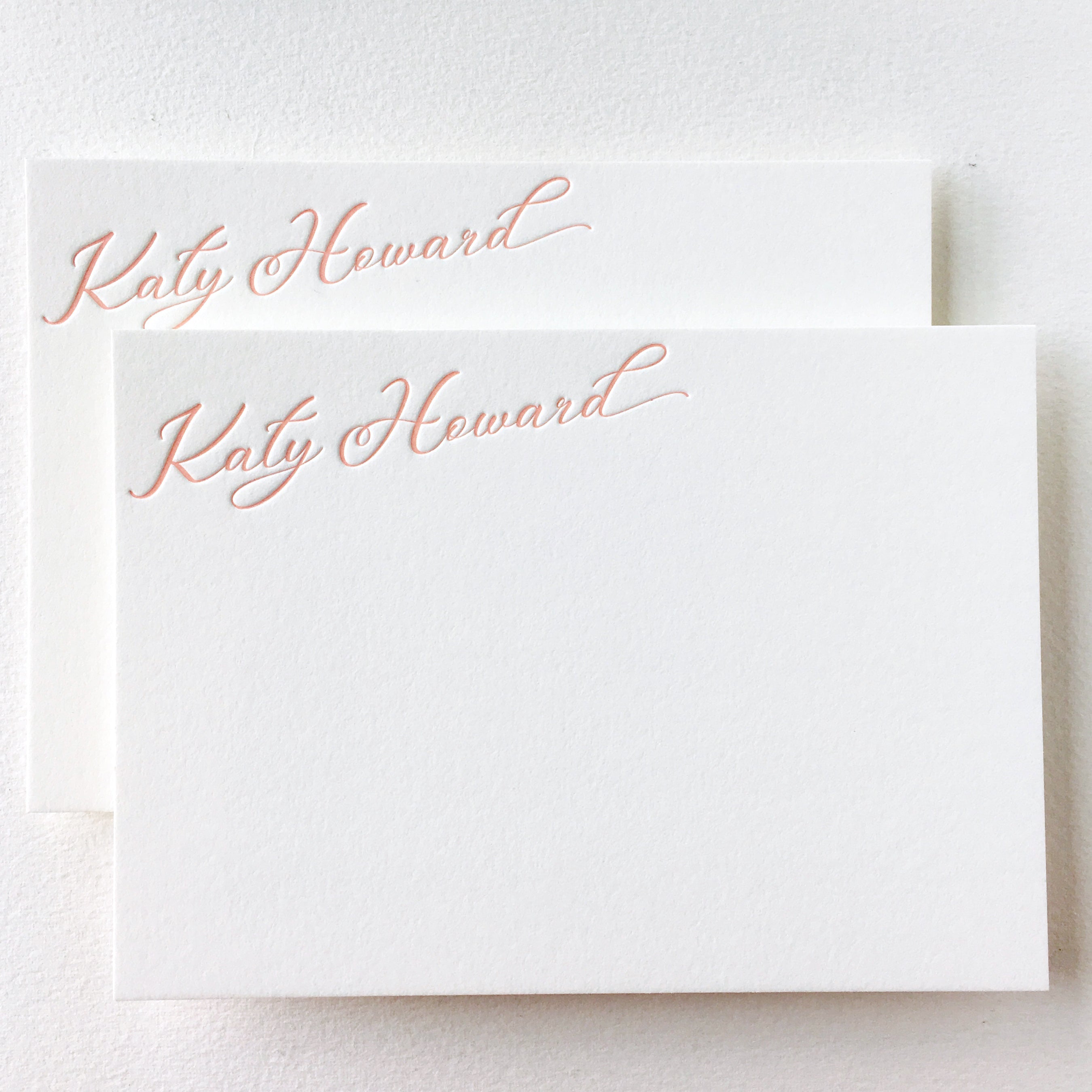Modern Script Note Cards – Sesame Letterpress Shop