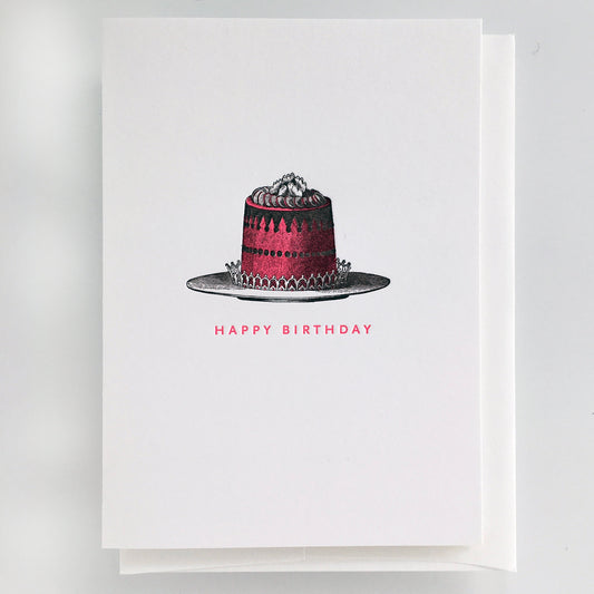 Pink Birthday Cake Card