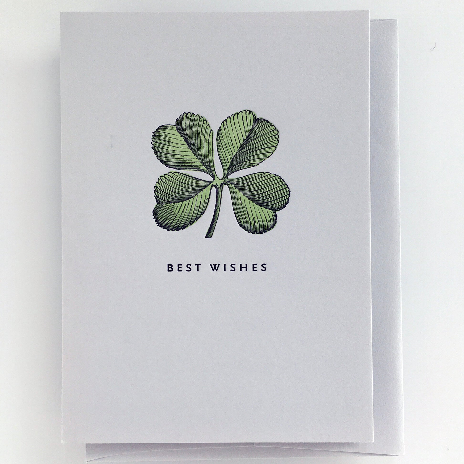 Clover Best Wishes Card