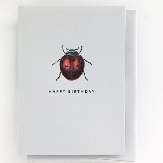 Ladybug Happy Birthday Card