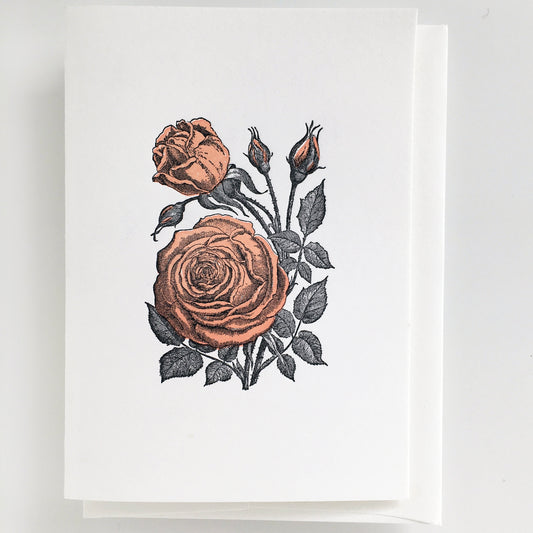 Vintage Rose Bush Card