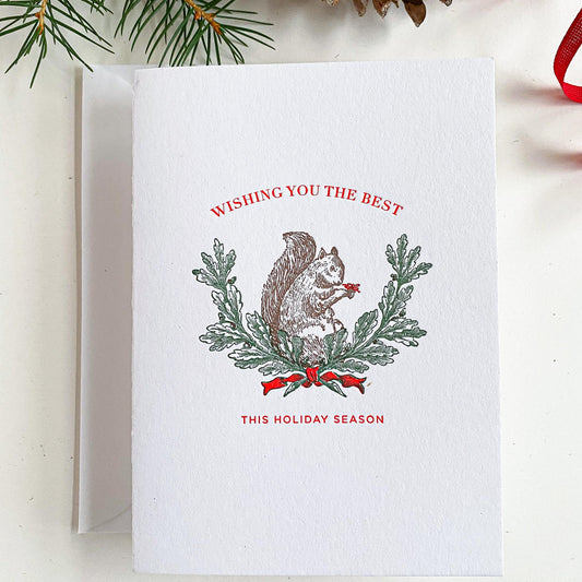 Holiday Squirrel Card