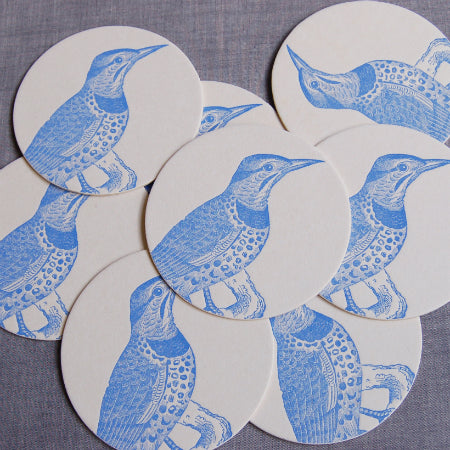 Letterpress Spotted Bird Coaster