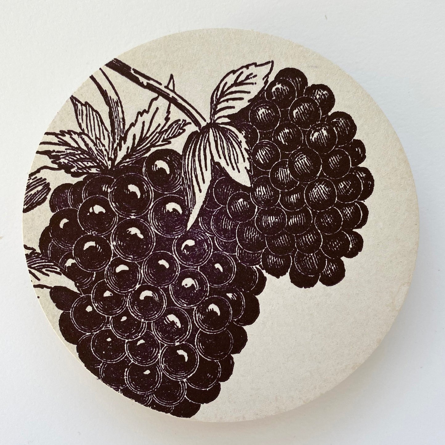 Letterpress Blackberry Coasters