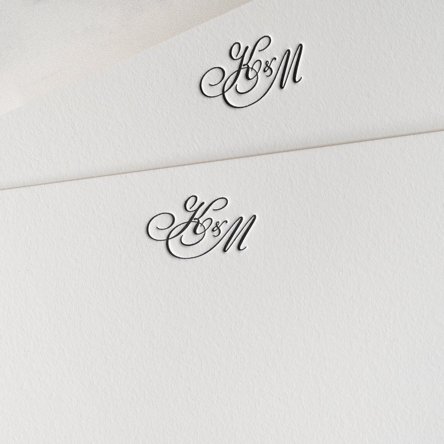 Elegant Monogram Custom Note Cards