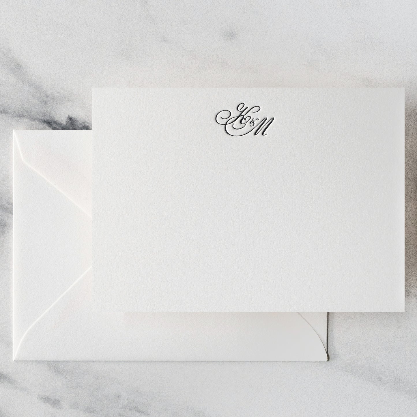 Elegant Monogram Custom Note Cards