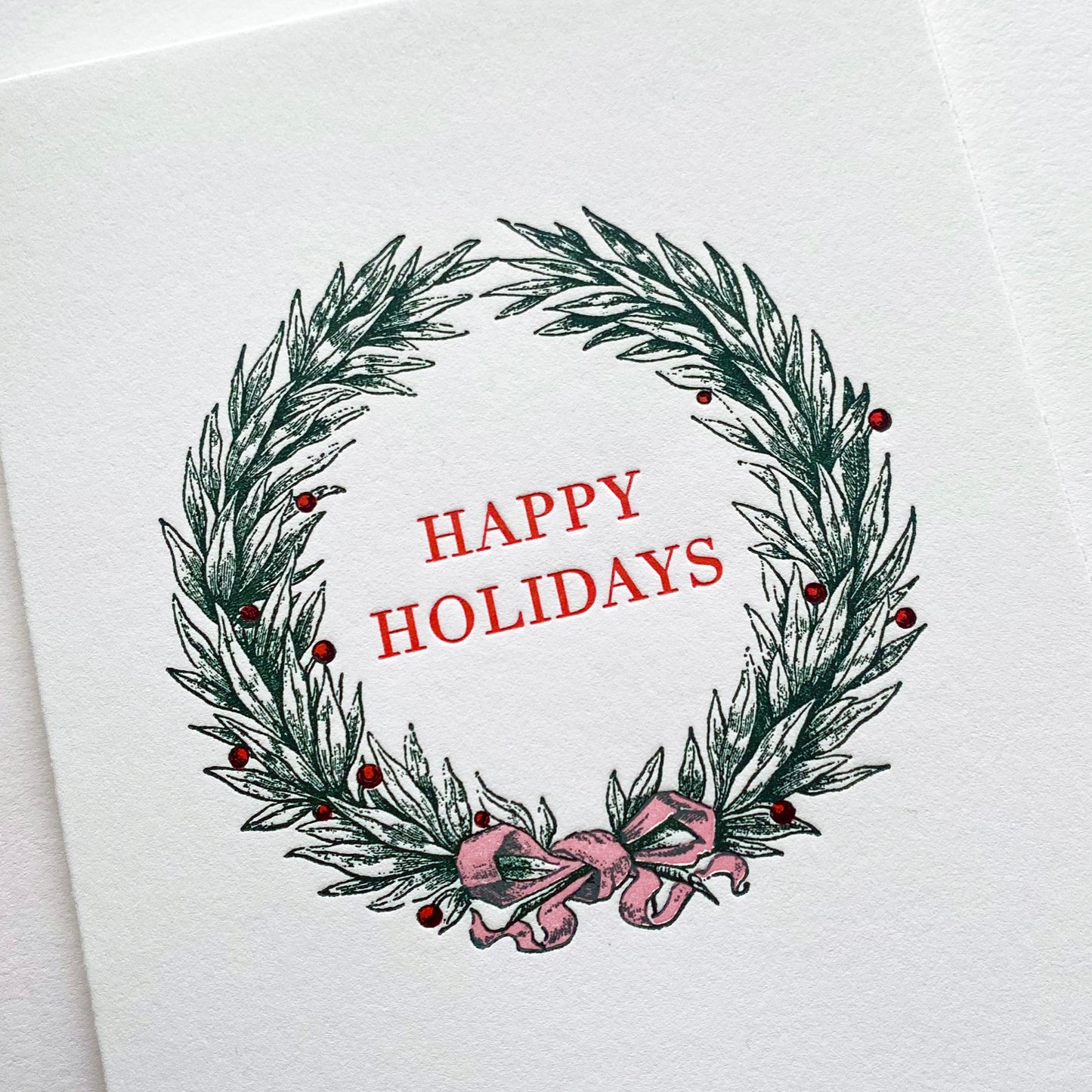 Happy Holidays Wreath Card