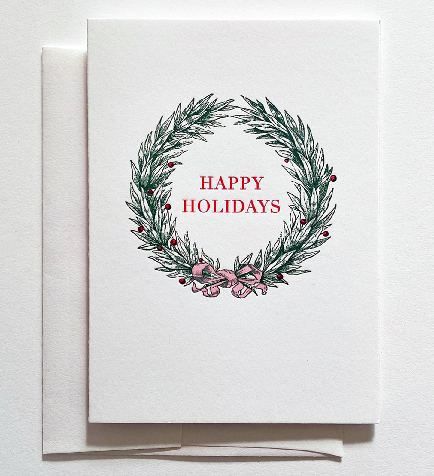 Happy Holidays Wreath Card
