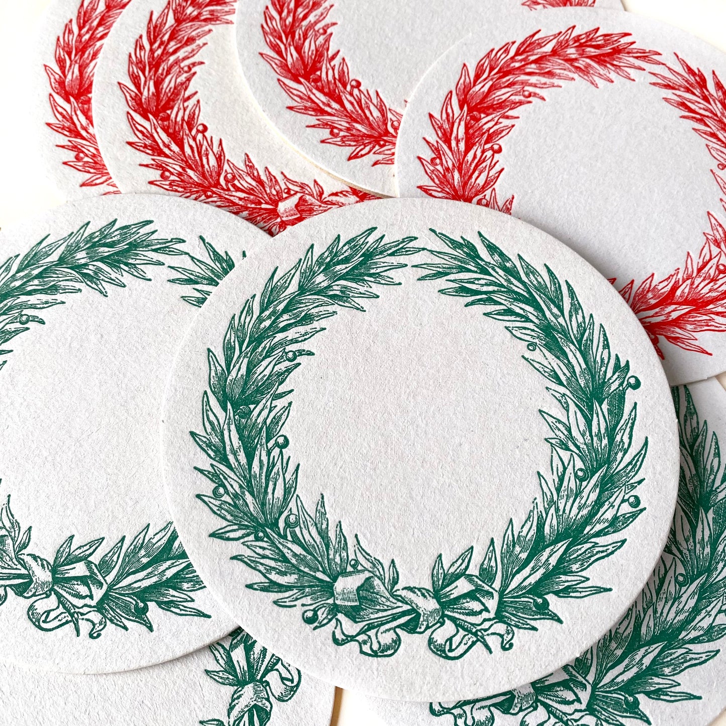 Holiday Wreath Coaster Set