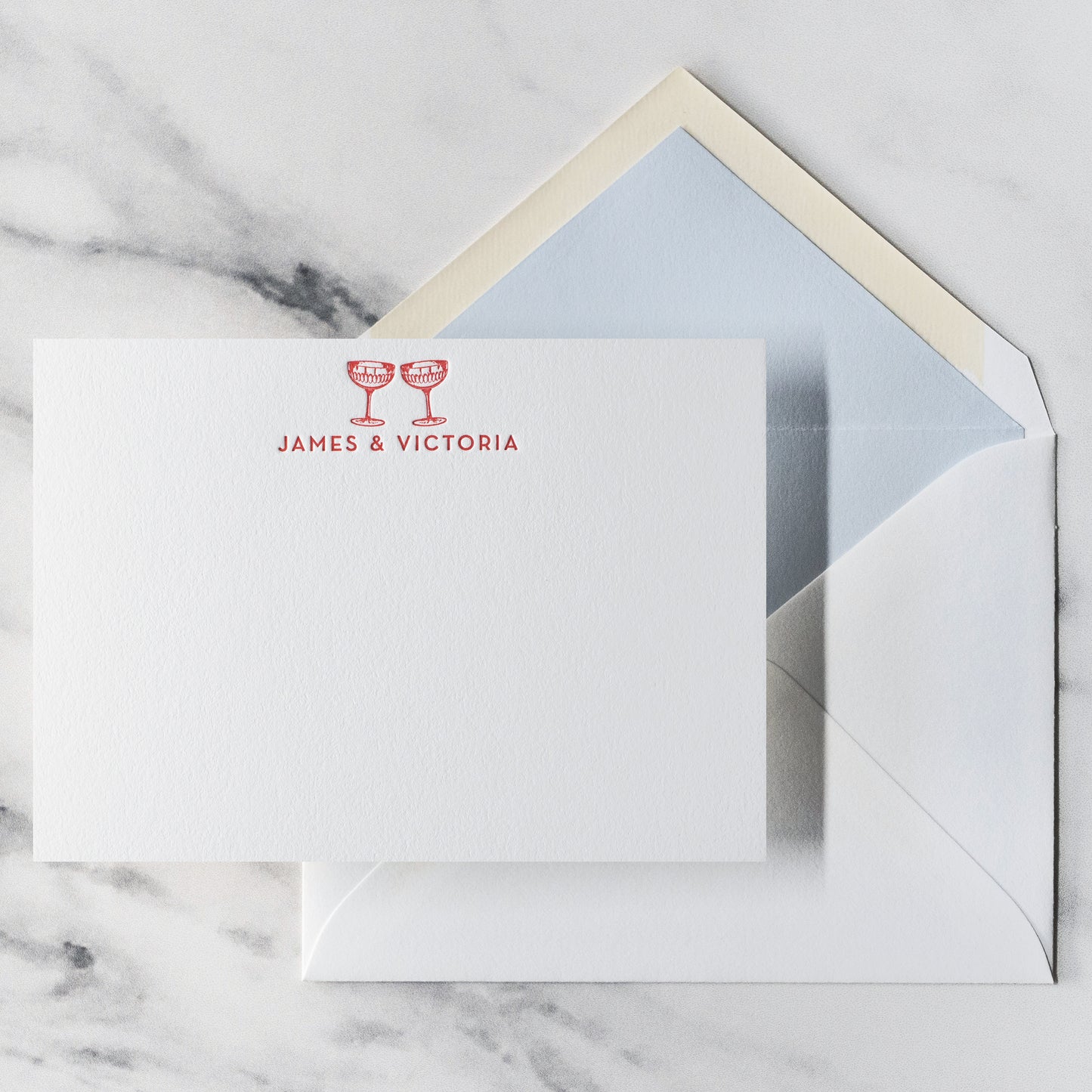 Illustrated Modern Custom Note Cards