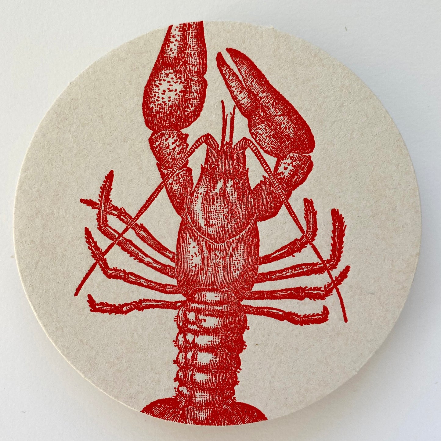 Letterpress Lobster Coaster Set