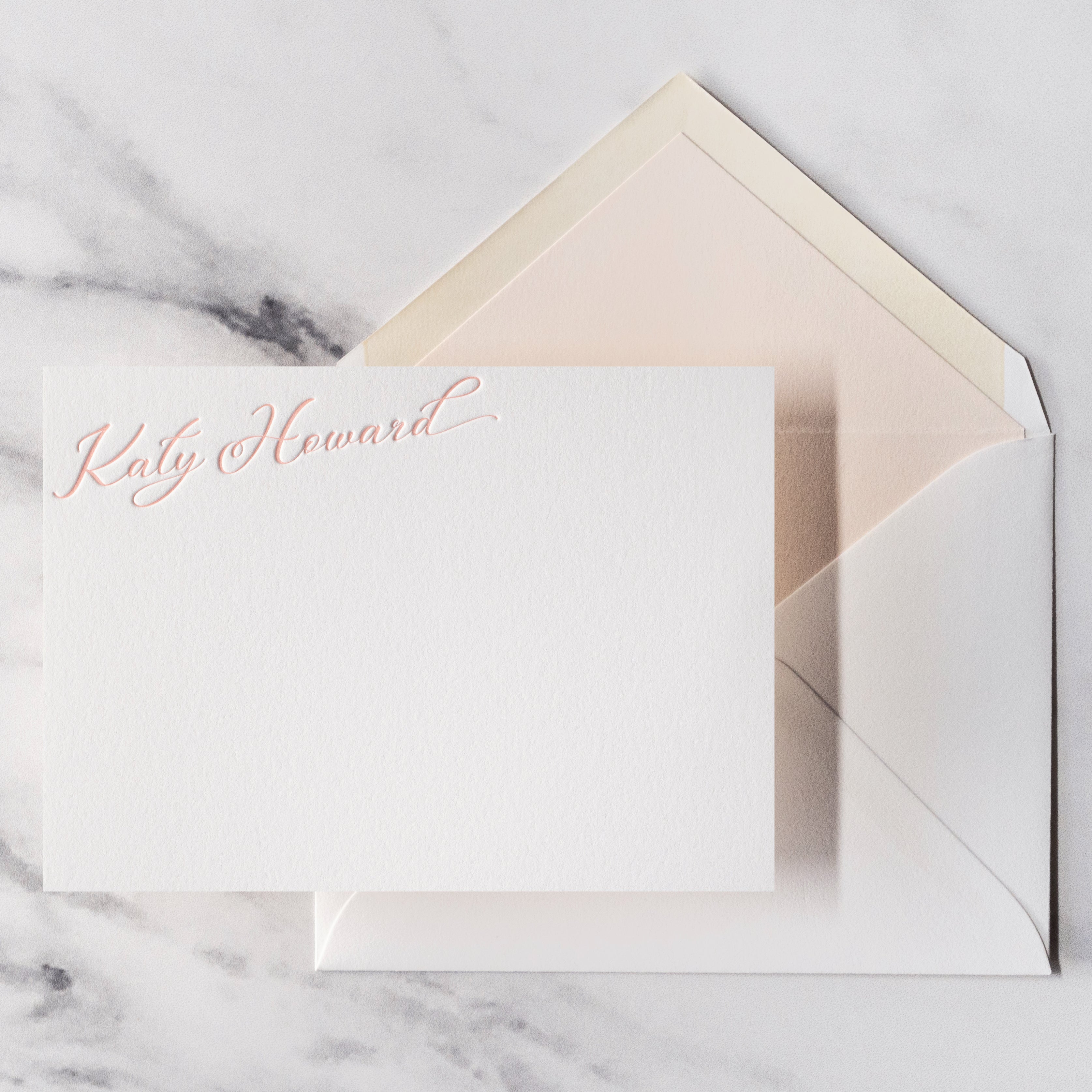 Modern Script Note Cards – Sesame Letterpress Shop