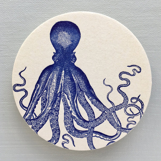 Letterpress Octopus Coasters