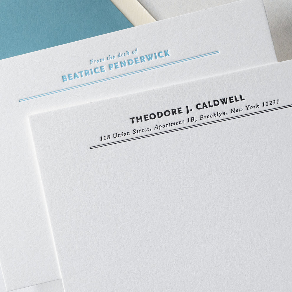Vintage Office Custom Note Cards – Sesame Letterpress Shop